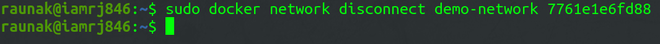 Docker Network Disconnect子命令