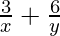 \frac{3}{x} + \frac{6}{y}