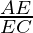 \frac{AE}{EC} 