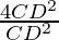 \frac{4CD^2}{CD^2}