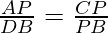 \frac{AP}{DB} = \frac{CP}{PB}