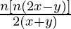 \frac{n[n(2x-y)]}{2(x+y)}