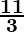 \mathbf{\frac{11}{3}}