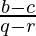 \frac{b-c}{q-r}