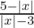 \frac{5 - |x|}{|x|-3} 