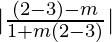 |\frac{(2-√3)-m}{1+m(2-√3)}|