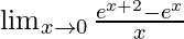 \lim_{x\to0}\frac{e^{x+2}-e^x}{x}