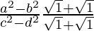 \frac{a^2-b^2}{c^2-d^2}×\frac{\sqrt{1}+\sqrt{1}}{\sqrt{1}+\sqrt{1}}