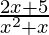 \frac{2x+5}{x^2+x}