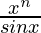 \frac{x^n}{sinx}