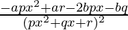 \frac{-apx^2+ar-2bpx-bq}{(px^2+qx+r)^2}