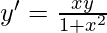 y'=\frac{xy}{1+x^{2}}