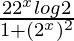 \frac{2×2^xlog2}{1+(2^x)^2}