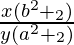 \frac{−x(b^2 + λ_2)}{y(a^2 + λ_2)}