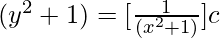 (y^2+1)=[\frac{1}{(x^2+1)}]c