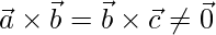 \vec{a}\times\vec{b} = \vec{b}\times\vec{c} \neq \vec{0}