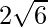 2\sqrt{6}   