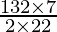 \frac{132 \times 7}{2 \times 22}