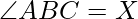 \angle ABC = X