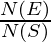 \frac{N(E)}{N(S)}