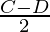 \frac{C-D}{2}