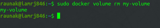 删除特定的Docker卷