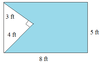 涉及矩形和三角形的区域Quiz8