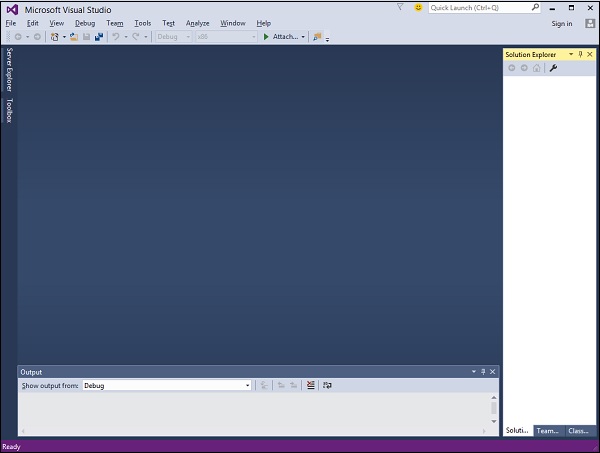 主窗口Visual Studio