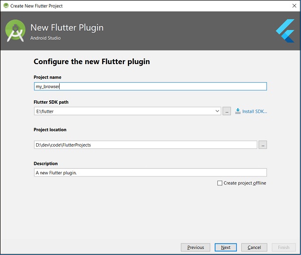 配置新的Flutter插件