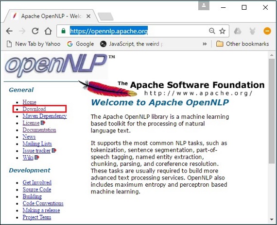 Apache OpenNLP