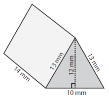 用网寻找三角棱镜Quiz4的表面积