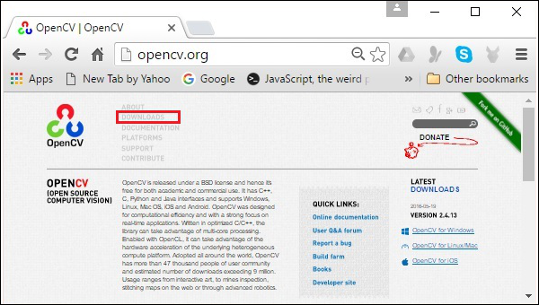 OpenCV主页