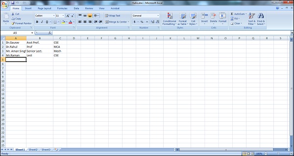 Excel自动化