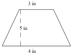 通过使用三角形和矩形Quiz1在网格上查找梯形的面积