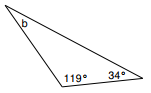 在给定两个角度的情况下找到三角形的角度测量在线测验7.2