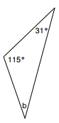 在给定两个角度的情况下找到三角形的角度量度Online Quiz 7.3