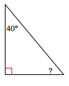 在给定两个角度的情况下找到三角形的角度测量在线测验7.6