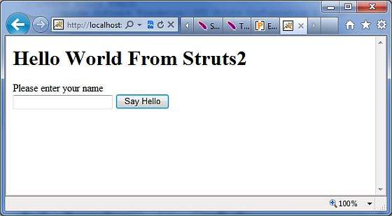 Hello World Struts 4