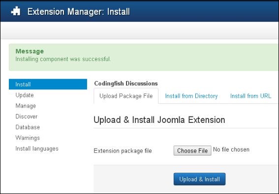 Joomla扩展管理器
