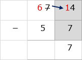 减去数字一列