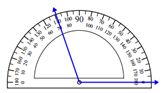 使用量角器工作表在线测验1.1测量角度