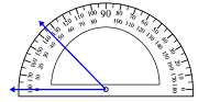 用量角器测量角度工作表在线测验1.2