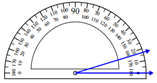 用量角器测量角度工作表在线测验1.3