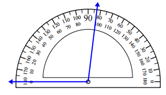 用量角器测量角度工作表在线测验1.4