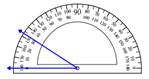 用量角器测量角度工作表在线测验1.5