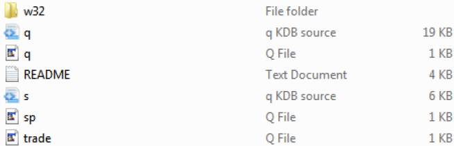KDB+示例文件