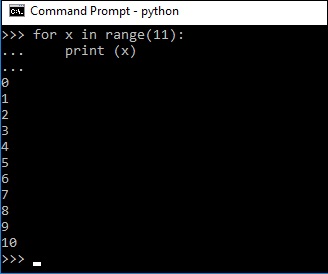 标准Python Shell循环