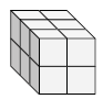 由单位立方体Quiz1制成的直角棱镜的表面积