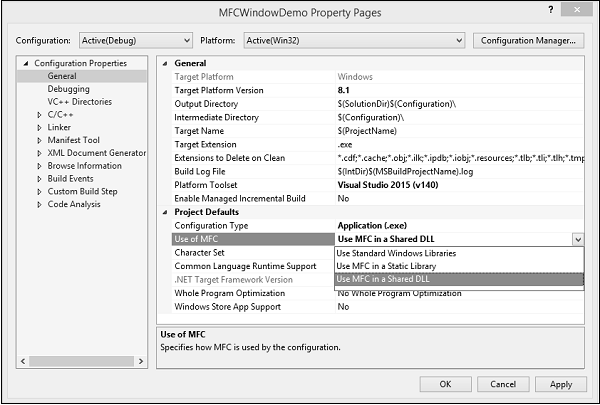 MFCWindowDemo属性页