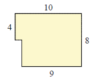 分段矩形图形Quiz9的面积